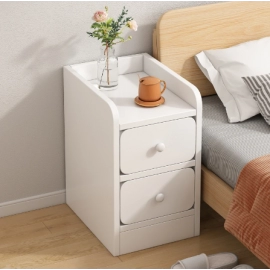 White Wooden Bedside Table Bedroom Luxury Drawer Living Room Nightstands Coffee Space Saving  Home Furniture