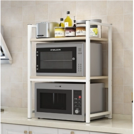 Kitchen storage rack, floor to floor, multi-layer microwave oven rack, storage rack, non perforated countertop, oven rack, space saving