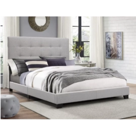 Gray Upholstered Panel Bed, Full Size Bed Frame Full Bed Frame Queen Bedroom Set Furnitur